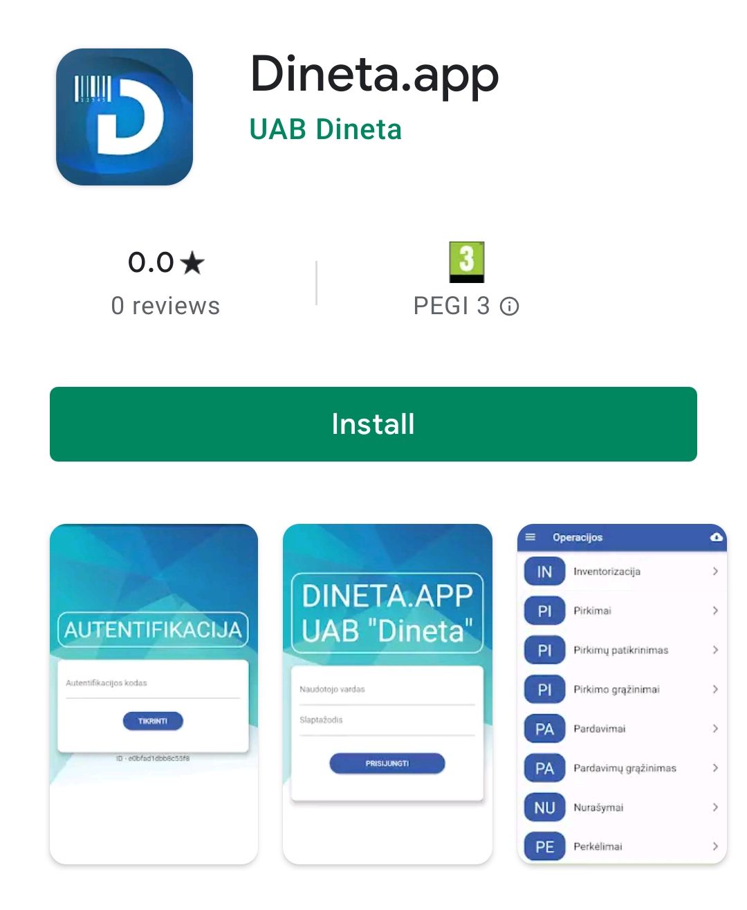 dineta app programele aplikacija download